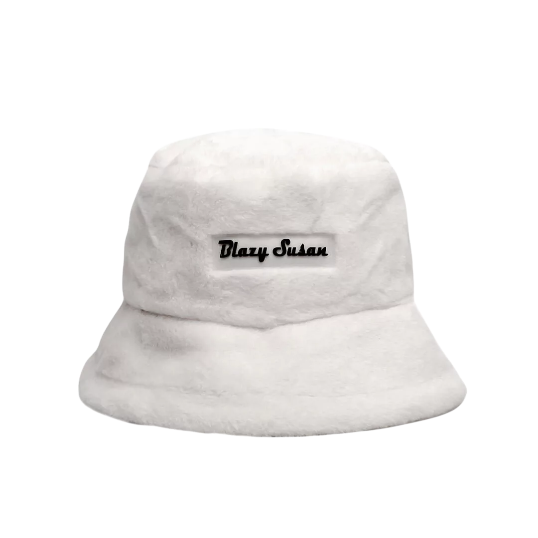 Blazy Susan Fuzzy Bucket Hat | White