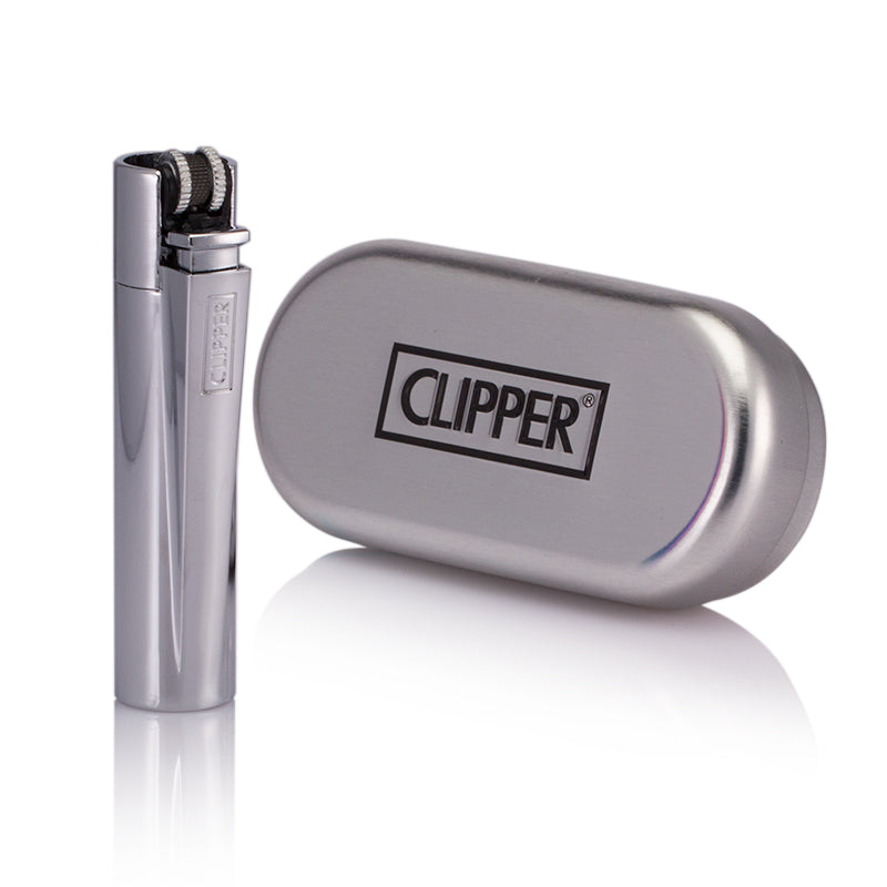 Metal Clipper Lighter + Tin