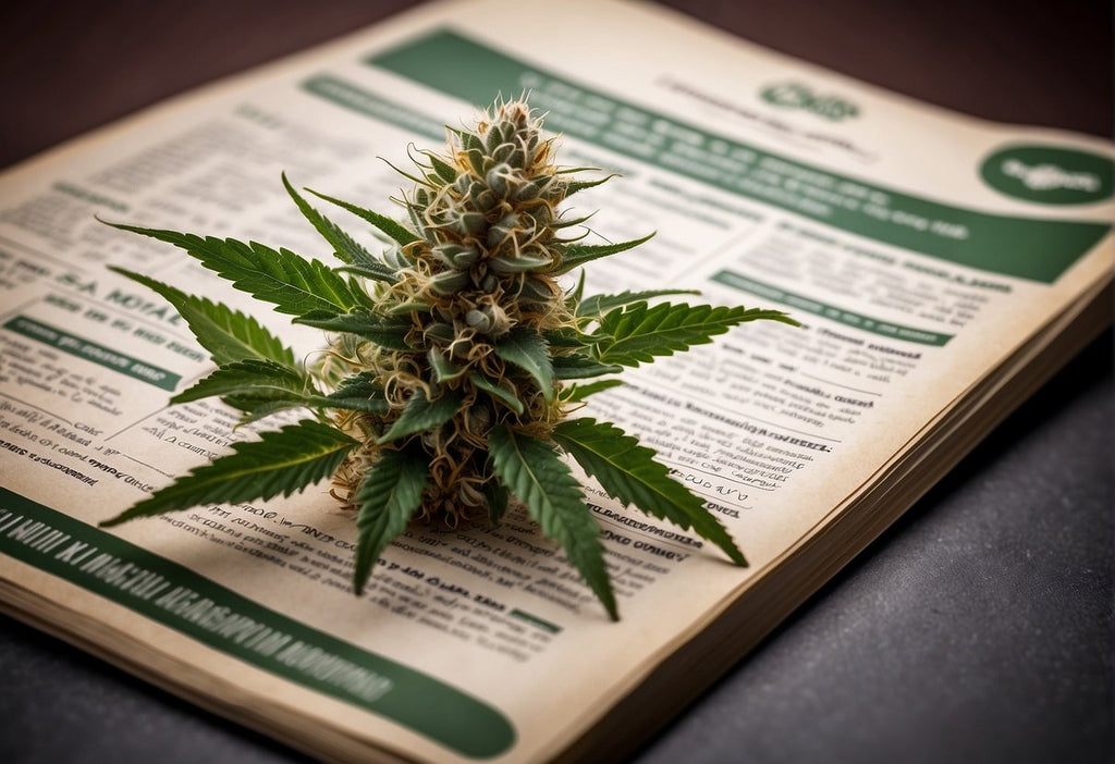 A stack of CBD fact sheets with a list of 10 key points