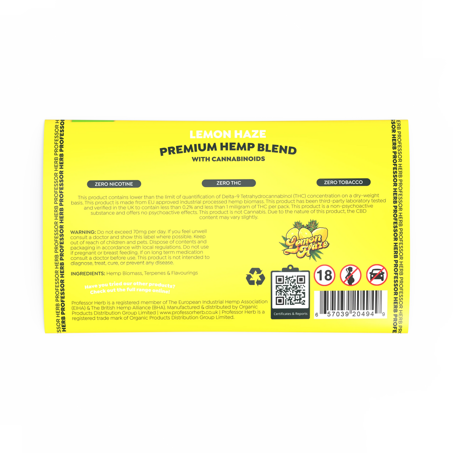 Premium Hemp Blend | Lemon Haze (20g) Professor Herb