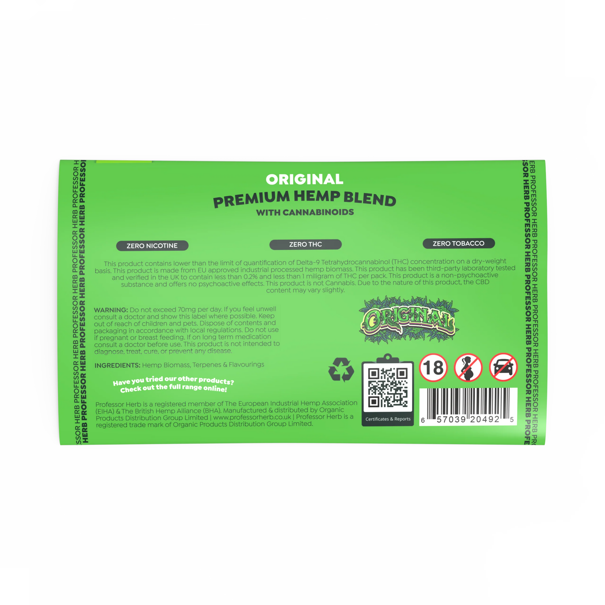 Premium Hemp Blend | Original (20g) Professor Herb