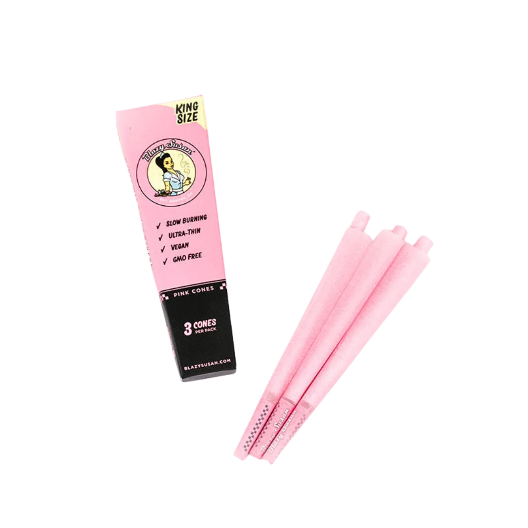 King Size Pink Pre Rolled Cones