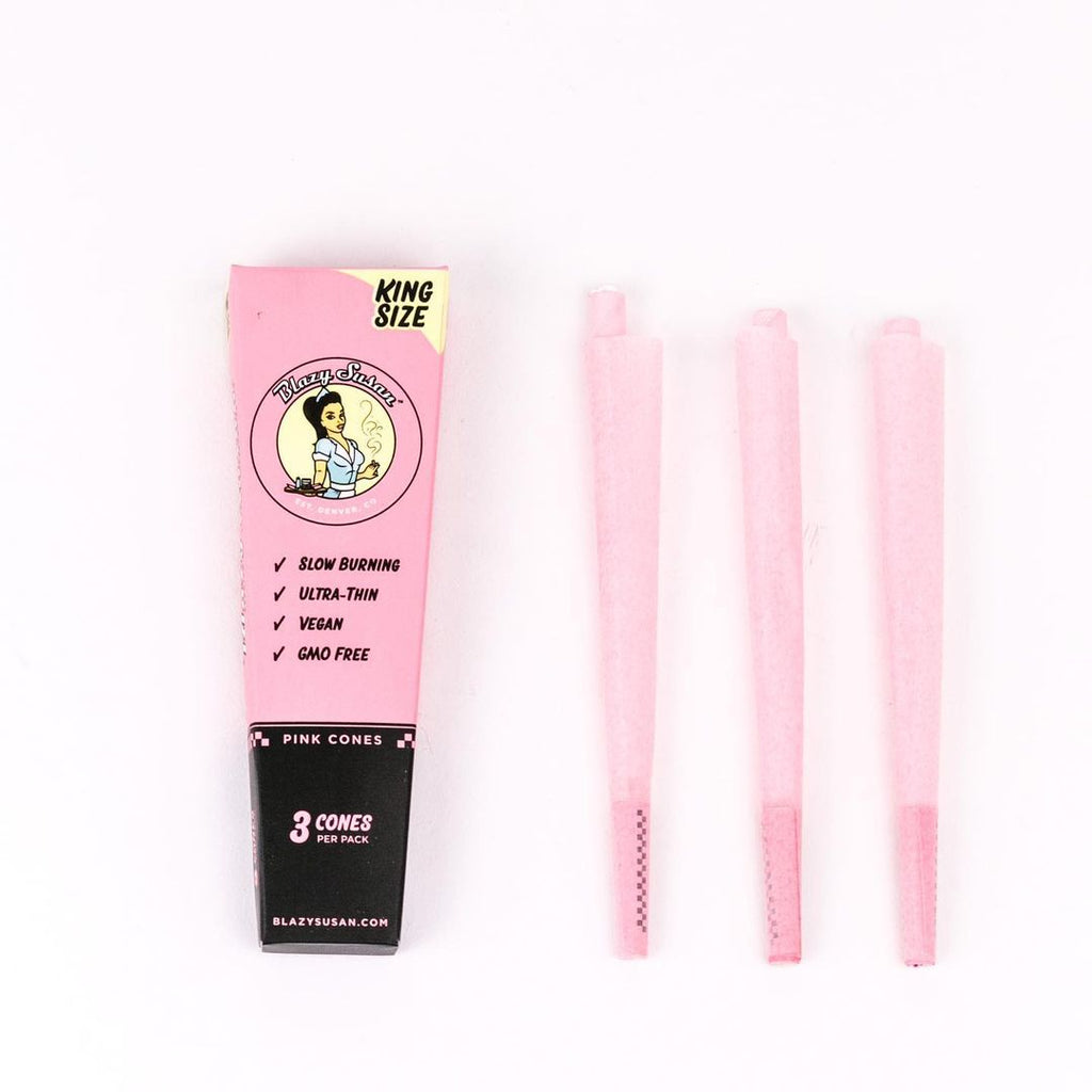 King Size Pink Pre Rolled Cones