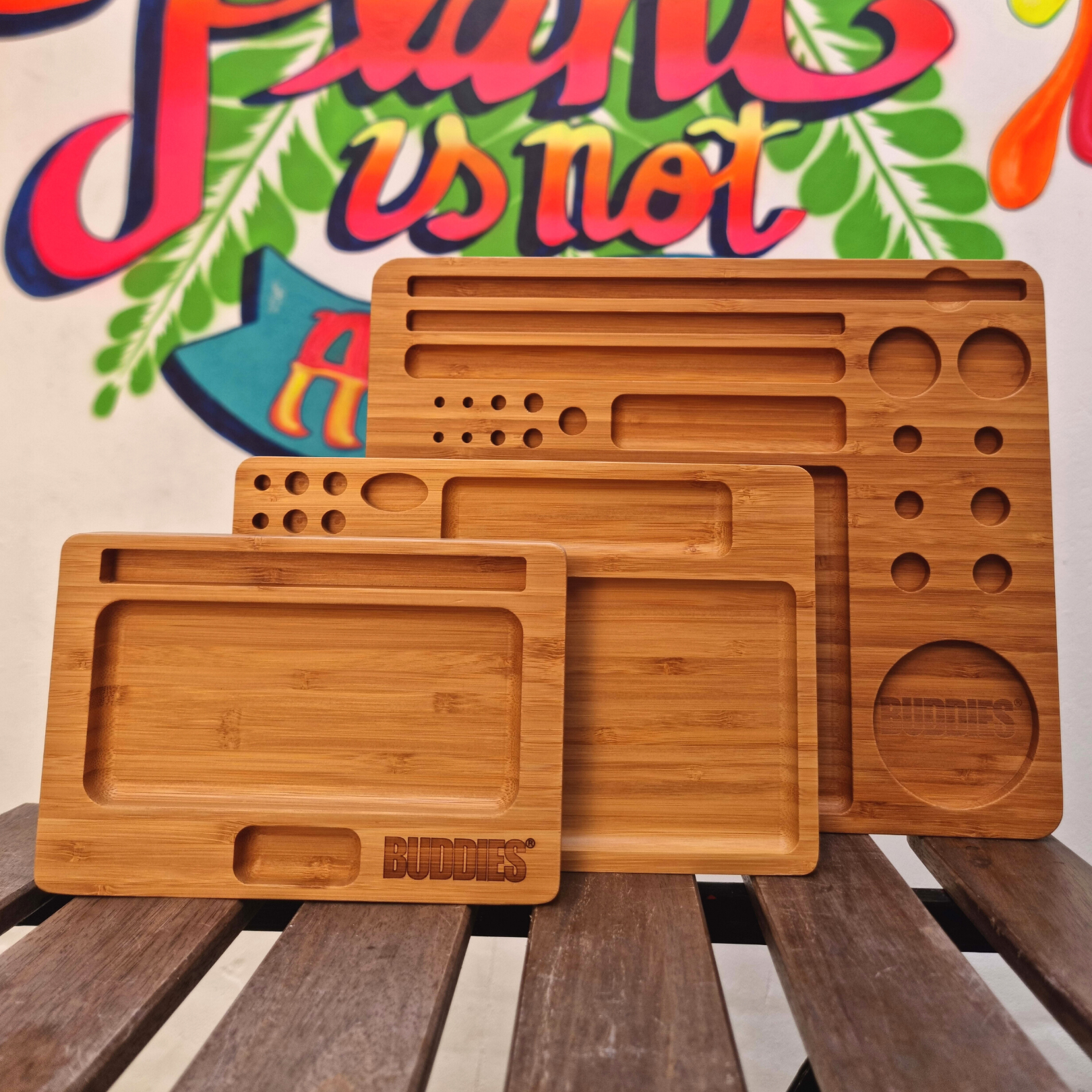 Wooden Bamboo Rolling Tray [S/M/L] Buddies