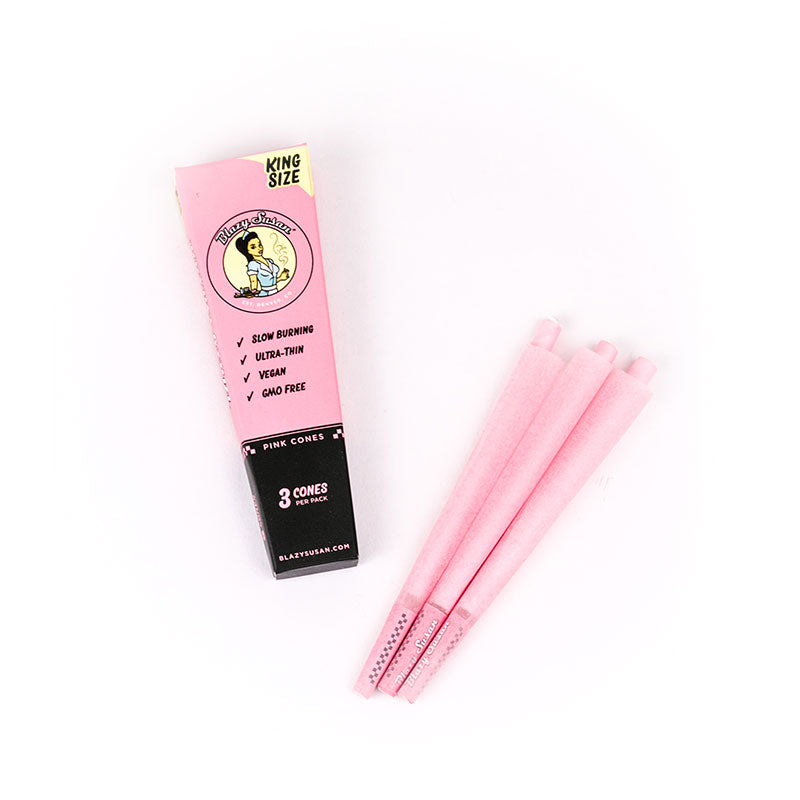 King Size Pink Pre Rolled Cones